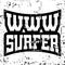 WWW surfer t shirt typography graphics grunge