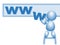 Www web internet homepage male stick figure vector blue