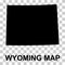 Wyoming map shape, united states of america. Flat concept icon symbol vector illustration
