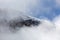 Wyoming mountain and cliff covered with snow