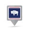 Wyoming state flag map icon