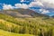 Wyoming Valley in Yellowstone National Park with Shade covered mountaintop