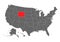 Wyoming vector map. High detailed illustration. United state of America country