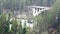 Wyoming Yellowstone National Park  A bridge over the Yellowstone River with huge rocks in the river