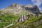 Wyssebach waterfall in Swiss Alps