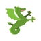 Wyvern Heraldic animal. Sea Dragon with fishtail. Fantastic Beast. Monster for coat of arms. Heraldry design element.