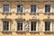 WÃ¼rzburg, Germany - Facade of public library with stucco decoration in Rococo architecture style in building