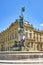 WÃ¼rzburg, Germany - Monumental fountain called `Frankoniabrunnen` in front of castle `WÃ¼rzburg Residence`