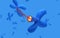 X Chromosomes with DNA molecules. Genetics concept. 3d rendering,conceptual image.