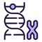 X dna gene icon outline vector. Lab mutation