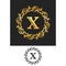 X letter Logo Wreath Swirl Logos Symbol
