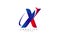X letter swoosh professional best corporate logo design