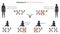 x-linked inheritance of recessive genes infographic diagram