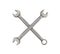 X made of mechanic silver metal tool wrench for repair isolated