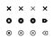 X marks, delete, cancel vector icons