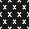 X pattern. Modern funky texture with crosses.