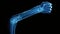 X-ray of arm of a male human, blue tone radiograph on a black background, Xray Orthopedic Medical, Ai generative