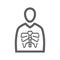 X-ray gray icon, skeleton, Patient, radiology, x ray
