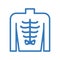 X-ray icon, radiology, blue vector graphics