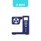 X-ray, radiology machine icon on white