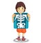 X-ray, Roentgen. RÃ¶ntgen film. Xray shows the breast, ribs, spine, and pelvis bones. Cartoon body x ray of child boy character.