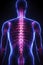 x-rays of the spine, Scoliosis film x-ray show spinal bend in teenager patient
