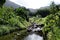 He& x27;eia Stream filled with large boulders and surrounded by trees and plants