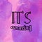 It's amazing words lettering on watercolor background. Lifestyle concept