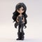 Xana Doll: Dark Black 3d Printed Ifan With Charming Anime Characters