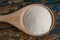 Xanthan Gum on a Wood Spoon