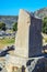 The Xanthos Obelisk, a trilingual inscribed pillar in the Lycian language with Greek inscriptions, Xanthos, Lycia, Turkey