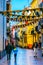 XATIVA, SPAIN, JANUARY 2, 2016:colourful narrow street in xativa town near valencia, which is famous for ist castle