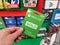 Xbox gift card in a hand