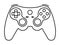 Xbox video game controllers or gamepad line art icon for apps and websites