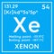 Xenon. Noble gases. Chemical Element of Mendeleev\\\'s Periodic Table. 3D illustration