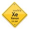 Xenon periodic elements. Business artwork vector graphics