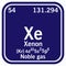 Xenon Periodic Table of the Elements Vector illustration eps 10