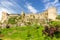 XI Century fortress guarding village in the Italian countryside