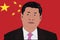 Xi Jinping, president of China in Beijing, June 2022 - vector illustration