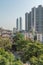 Xiamen cityscapes with modern buildings skyline at day time against clear sky