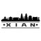 Xian city Icon Vector Art Design Skyline