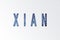 Xian lettering, Xian milky way letters, transparent background