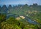 Xianggong Hill viewpoint panorama of Yangshuo landscape