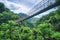 Xiao Wulai Sky Rope Bridge on Sunny Day, shot in Xiao Wulai Scenic Area, Fuxing District, Taoyuan, Taiwan.