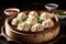 Xiaolongbao in bamboo steamer