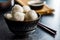 Xiaolongbao, traditional steamed dumplings. Xiao Long Bao buns in bowl