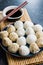 Xiaolongbao, traditional steamed dumplings. Xiao Long Bao buns on plate