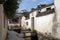 Xidi Ancient Town in Anhui Province, China. A quiet street in the old town called the Back Rivulet