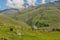 XINALIQ, AZERBAIJAN - JUNE 14, 2018: Cemetery in Xinaliq Khinalug village, Azerbaij