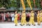 Xishuangbanna national minority people celebrating fire festival, China Yunnan 